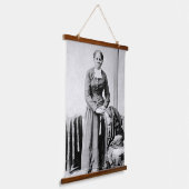 Harriet Tubman Conductor Untergrund Railroad Wandteppich Mit Holzrahmen (Gewinkelt)
