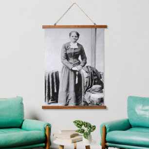 Harriet Tubman Conductor Untergrund Railroad Wandteppich Mit Holzrahmen