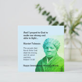 HARRIET TUBMAN Custom Scripting Motivierend Zitat (Stehend Vorderseite)