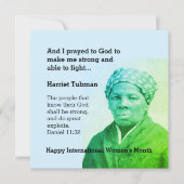 HARRIET TUBMAN Custom Scripting Motivierend Zitat (Vorderseite)