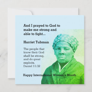 HARRIET TUBMAN Custom Scripting Motivierend Zitat