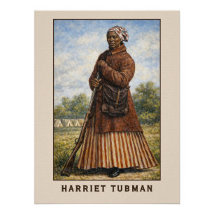 Harriet Tubman Farbporträt Kunst Poster