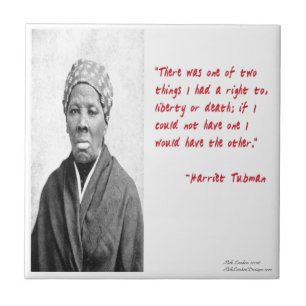 Harriet Tubman "Freiheit Oder Tod" Zitat Geschenke Fliese
