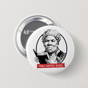 Harriet Tubman liest Banned Books Button