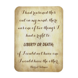 Harriet Tubman, Mächtige Freiheit oder Tod Zitat Magnet