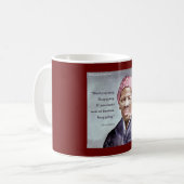 Harriet Tubman & Quote Coffee Tasse (Vorderseite Links)