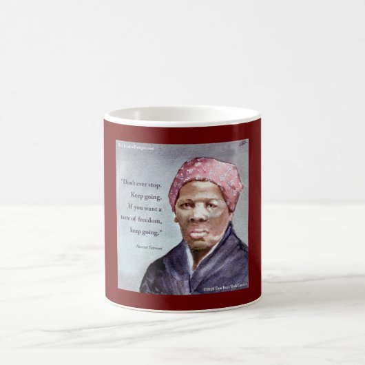 Harriet Tubman & Quote Coffee Tasse (Mittel)