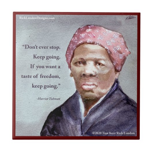 Harriet Tubman & Quote Fliese (Vorderseite)