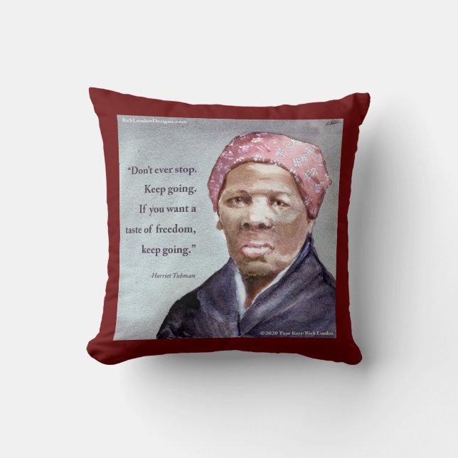 Harriet Tubman & Quote Kissen (Vorderseite)