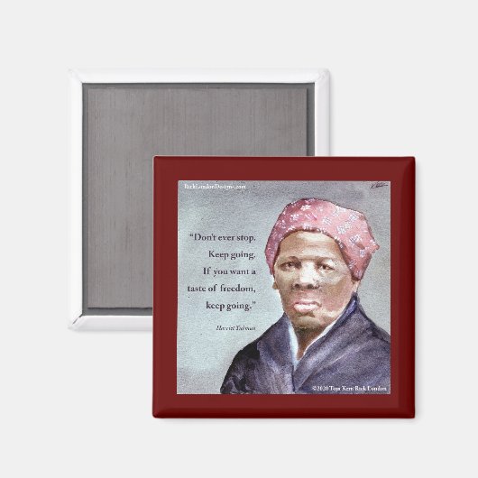 Harriet Tubman & Quote Magnet (Vorderseite/Rückseite)