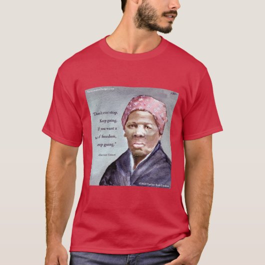 Harriet Tubman & Quote Mens Tshirt (Vorderseite)