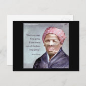 Harriet Tubman & Quote Postkarte (Vorne/Hinten)