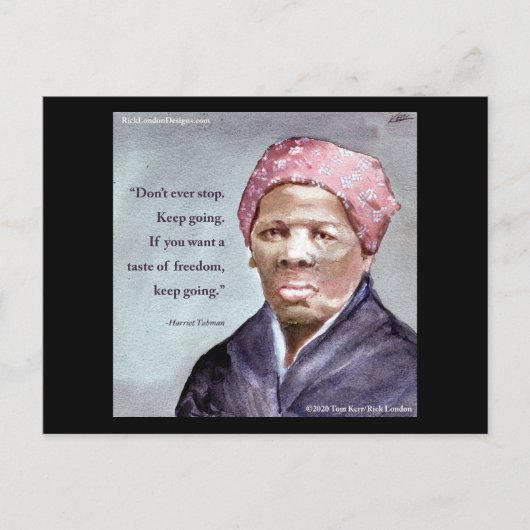 Harriet Tubman & Quote Postkarte (Vorderseite)