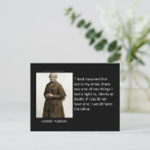 Harriet Tubman Quote Postkarte (Stehend Vorderseite)