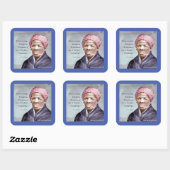 Harriet Tubman & Quote Quadratischer Aufkleber (Blatt)