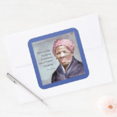 Harriet Tubman & Quote Quadratischer Aufkleber (Umschlag)