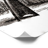 Harriet Tubman Woodcut Poster (Ecke)