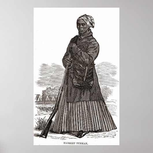 Harriet Tubman Woodcut Poster (Vorne)