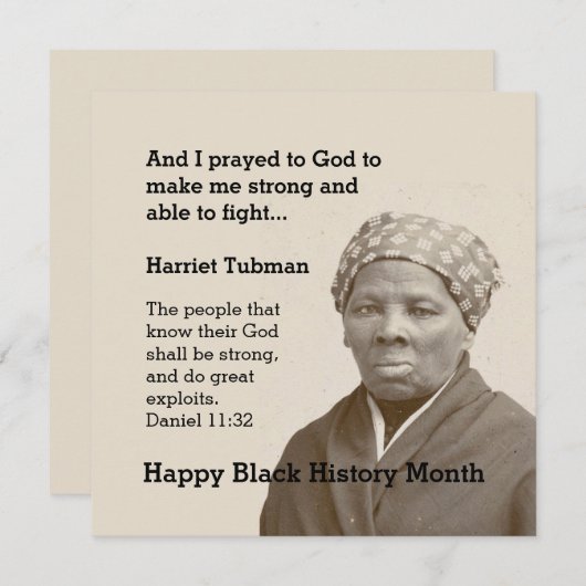 HARRIET TUBMAN Zitat Custom Scripting Motivierend (Vorne/Hinten)