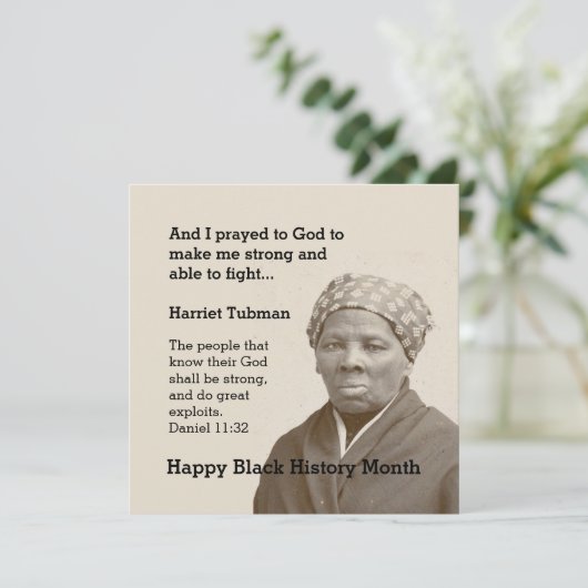 HARRIET TUBMAN Zitat Custom Scripting Motivierend (Stehend Vorderseite)