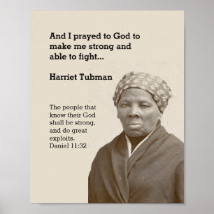 HARRIET TUBMAN Zitat Custom Scripting Motivierend Poster