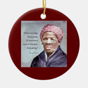 Harriet Tubman & Zitat Keramik Ornament