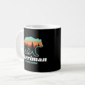 Harriman Staat Park Idaho ID Bear Retro Kaffeetasse (Vorderseite Links)