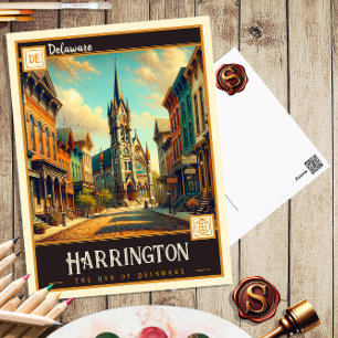 Harrington, Delaware Antike Postkarte