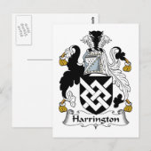 Harrington Familienwappen Postkarte (Vorne/Hinten)