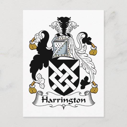 Harrington Familienwappen Postkarte (Vorderseite)