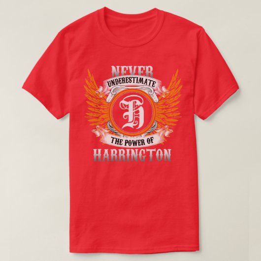 Harrington Name Shirt unterschätzt nie die Macht (Design vorne)
