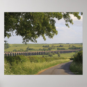 Harringworth Viaduct, Rutland. Auch bekannt als Poster