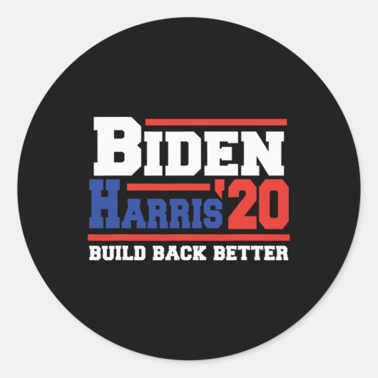 Harris 2020 - Besserer Schutz Runder Aufkleber (Vorderseite)