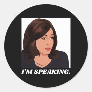 Harris 2020 Kamala Harris Vp Debatte ich spreche Runder Aufkleber