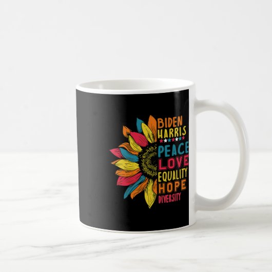 Harris 2020 Peace Liebe Equality Hope Diversity 1 Kaffeetasse (Rechts)