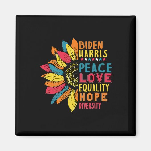 Harris 2020 Peace Liebe Equality Hope Diversity 1 Magnet (Vorne)