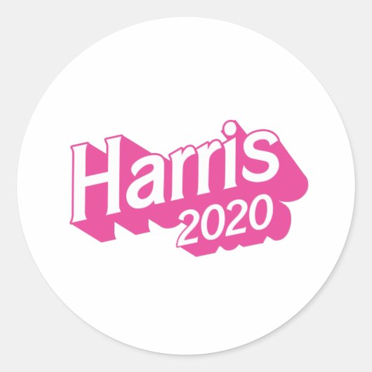 Harris 2020 Rosa Runder Aufkleber (Vorderseite)