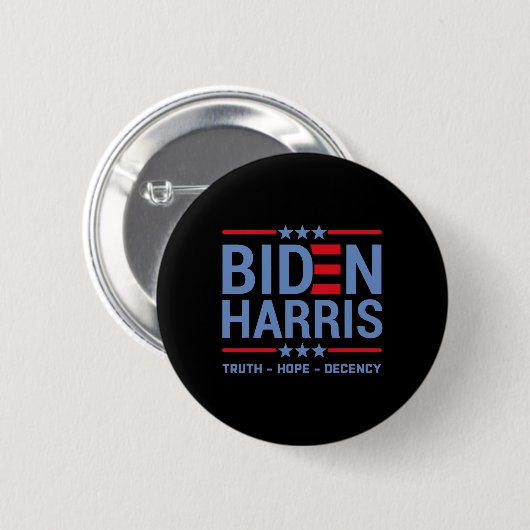 Harris 2020 Truth Hope Decency Button (Vorne & Hinten)