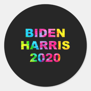 Harris 2020 Wahl Tie Dye Vintage Hippie Runder Aufkleber