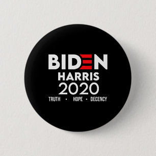 Harris 2020 Wahrheit Hoffnung Anstand Shirt Vintag Button