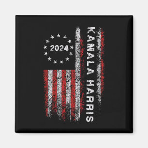 Harris 2024 American Flag Kamaka Supporter 1 Magnet