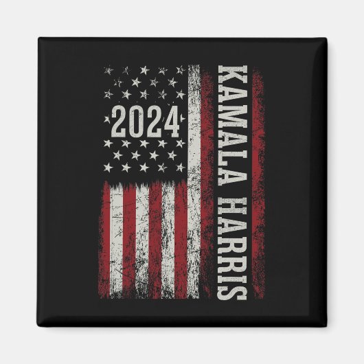 Harris 2024 American Flag Kamaka Supporter Magnet (Vorne)