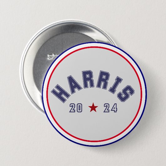 Harris 2024 Athletic Word Art Button (Vorne & Hinten)