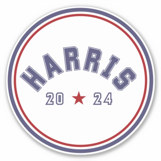 Harris 2024 Athletic Word Art Car Decal Aufkleber (Vorderseite)