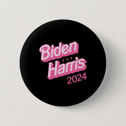 Harris 2024 Black S Joe Kamala Funny Präsident Button (Vorderseite)