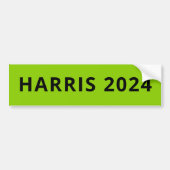 Harris 2024: einfaches, modernes Textzeichengrün Autoaufkleber (Vorne)