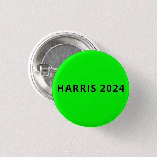 Harris 2024: einfaches, modernes Textzeichenneon Button (Vorne & Hinten)