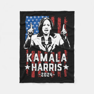 Harris 2024 Flag Kamala für US-Präsidentin Flagge  Fleecedecke