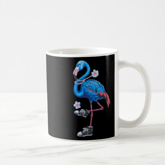 Harris 2024 Flamingo Trendy Retro Stil mit Sneak Kaffeetasse (Rechts)
