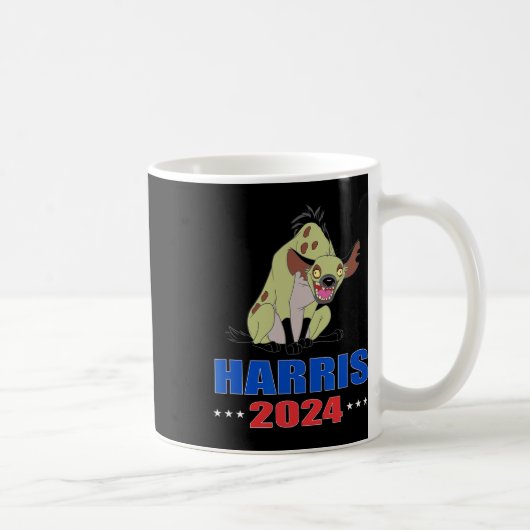 Harris 2024 Funny Hyena Kaffeetasse (Rechts)